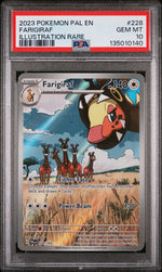 2023 Pokemon Scarlet and Violet Paldea Evolved Illustration Rare Farigiraf #228 PSA 10