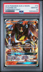 2018 Forbidden Light English Ultra Rare Holo Zygarde Gx #73 PSA 10