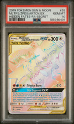 2019 Pokemon Sun and Moon Hidden Fates Secret Rare Articuno/Moltres/Zapdos Gx #69 PSA 10