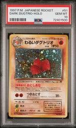 Pokémon Japanese Rocket Dark Dugtrio Holo #51 PSA 10