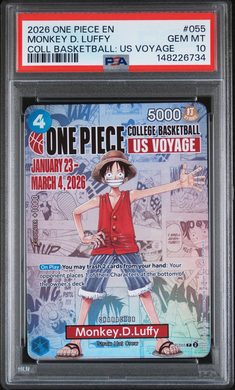 2026 One Piece Monkey D. Luffy #055 PSA 10