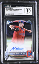 2025 Bowman #CPA-MW Matt Wilkinson Chrome Prospects Autographs Auto CGC 10
