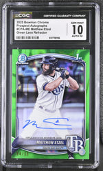 2025 Bowman Chrome #CPA-ME Matthew Etzel Prospect Autographs /99 Auto CGC 10