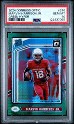 2024 Donruss Optic Rated Rookie Green Hyper Marvin Harrison Jr. #276 PSA 10