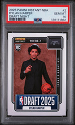 2025 Panini Instant Draft Night Dylan Harper #NBADN2 /5547 /1 PSA 10