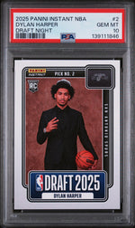 2025 Panini Instant Draft Night Dylan Harper #NBADN2 /5547 /1 PSA 10