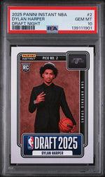 2025 Panini Instant Draft Night Dylan Harper #NBADN2 /5547 PSA 10