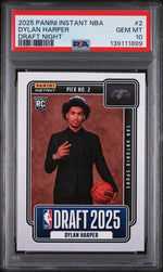 2025 Panini Instant Draft Night Dylan Harper #NBADN2 /5547 PSA 10