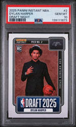 2025 Panini Instant Draft Night Dylan Harper #NBADN2 /5547 /1 PSA 10