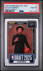 2025 Panini Instant Draft Night Dylan Harper #NBADN2 /5547 /1 PSA 10