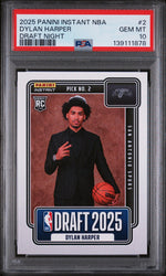 2025 Panini Instant Draft Night Dylan Harper #NBADN2 /5547 PSA 10