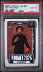 2025 Panini Instant Draft Night Dylan Harper #NBADN2 /5547 PSA 10