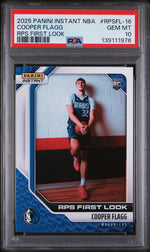 2025 Panini Instant NBA Rps First Look Cooper Flagg #RPSFL-16 /12312 PSA 10