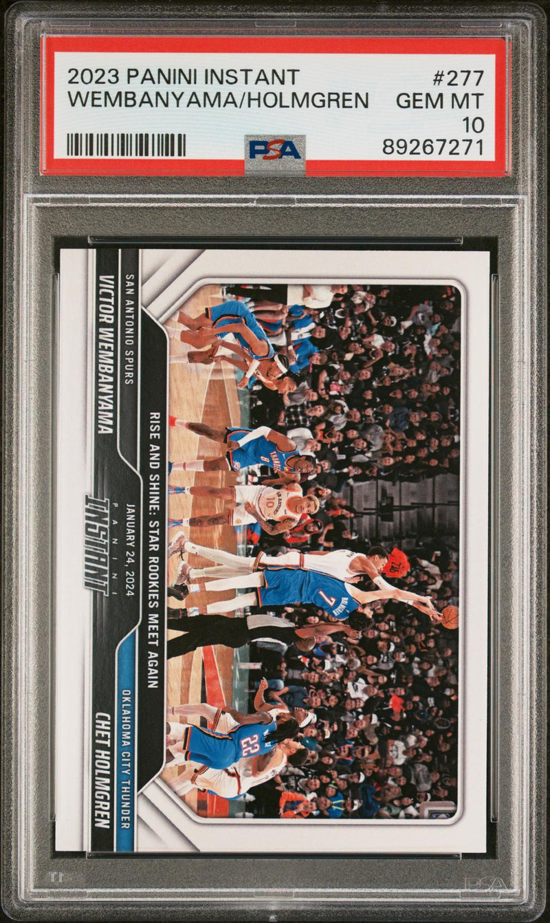 2023 Panini Instant Victor Wembanyama/Chet Holmgren #277 Rise and Shine PSA 10