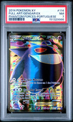 2014 Pokemon XY Phantom Forces Portuguese Full Art/Gengar Ex #114 PSA 7