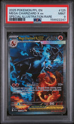 2025 Pokemon Mega Evolution Phantasmal Flames Special Illustration Rare Mega Charizard X Ex #125 PSA 9