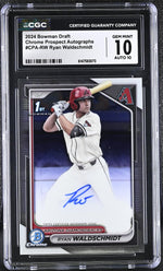 2024 Bowman #CPA-RW Ryan Waldschmidt Chrome Prospect Autographs Auto CGC 10