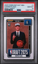 2025 Panini Instant NBA Draft Night Cooper Flagg #NBADN-1 /68380 /1 PSA 10
