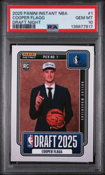 2025 Panini Instant NBA Draft Night Cooper Flagg #NBADN1 /68380 PSA 10
