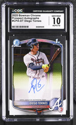 2025 Bowman Chrome #CPA-DT Diego Tornes Prospect Autographs Auto CGC 10