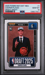 2025 Panini Instant NBA Draft Night Cooper Flagg #NBADN1 /68380 /1 PSA 10