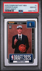 2025 Panini Instant NBA Draft Night Cooper Flagg #NBADN1 /68380 /1 PSA 10