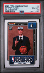 2025 Panini Instant NBA Draft Night Cooper Flagg #NBADN1 /68380 /1 PSA 10