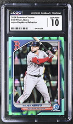 2024 Bowman Chrome #46 Wilyer Abreu Aqua RayWave Refractor CGC 10
