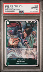 2022 One Piece Japanese Romance Dawn X Drake #54 PSA 10