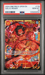 2024 One Piece Emperors In the New World Secret Rare Gol D. Roger #OP09-118 PSA 10