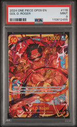 2024 One Piece Emperors In the New World Secret Rare Gol D. Roger #OP09-118 PSA 9