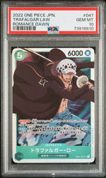2022 One Piece Romance Dawn Japanese Trafalgar Law #OP01-047 PSA 10