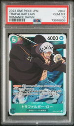 2022 One Piece Romance Dawn Japanese Trafalgar Law #OP01-047 PSA 10