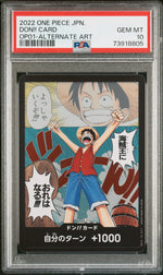 2022 One Piece Card Game Don!! Card OP01-Alternate Art PSA 10