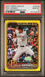 2024 Update Yellow Rainbow Foil Paul Skenes #US288 PSA 10