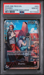 2025 One Piece Promo Psa Magazine Exclusive Shanks #OP09-001 PSA 10