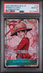 2025 One Piece Monkey D. Luffy #118 Alternate Art PSA 10