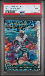 2021 Donruss Optic Downtown Jaylen Waddle #DT-37 PSA 9