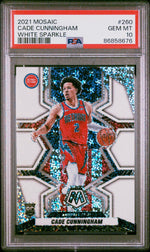 2021 Panini Mosaic White Sparkle Cade Cunningham #260 PSA 10