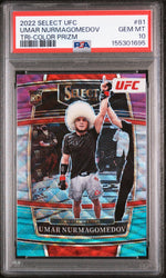 2022 Panini Select UFC Tri-Color Prizm Umar Nurmagomedov #81 PSA 10
