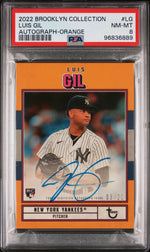 2022 Topps Brooklyn Collection Autograph Orange Luis Gil #LG /20 PSA 8