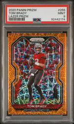 2020 Panini Prizm Lazer Prizm Tom Brady #255 PSA 9