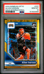 2024 Donruss Optic Gold International Allen Iverson #237 /10 PSA 10