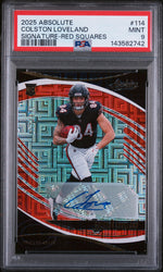 2025 Absolute Signatures Red Squares Colston Loveland #114 /150 PSA 9