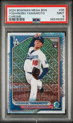 2024 Bowman Chrome Mega Box Yoshinobu Yamamoto #36 PSA 9