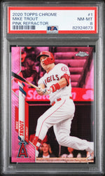 2020 Topps Chrome Pink Refractor Mike Trout #1 PSA 8