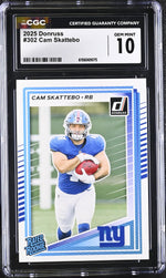 2025 Donruss #302 Cam Skattebo Rated Rookie CGC 10