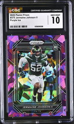 2022 Panini Prizm Jermaine Johnson II #375 Purple Ice /225 CGC 10