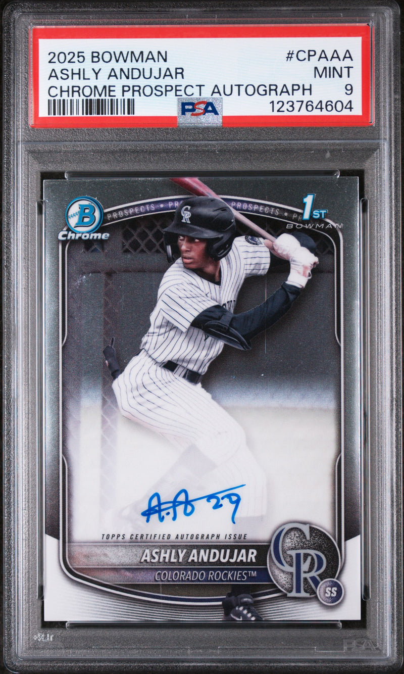 2025 Bowman Chrome Prospect Autograph Ashly Andujar #CPA-AA PSA 9