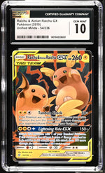 2019 #54/236 Raichu & Alolan Raichu GX Unified Minds CGC 10